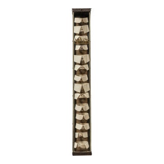 Early 20th Century Floor-Length Arrow Collars Glass Haberdashery Showcase For Sale