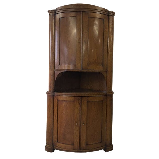 Biedermeier Corner Cabinet in Ash, 1840 For Sale