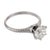 1920s Art Deco Gia 1.75 Carat Old European Cut Diamond Platinum Ring, Size 7.25 For Sale - Image 4 of 6