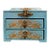 Early 21st Century Asian Cyan Painted Jewelry Box For Sale