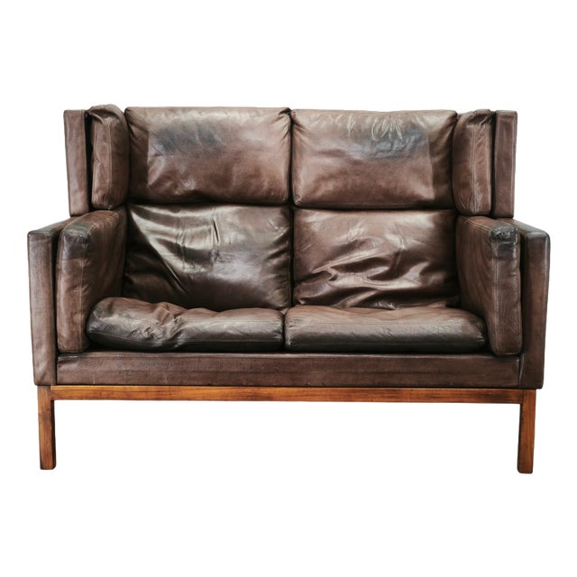 JK 922 Wagon Leather Sofa by Jørgen Kastholm, Denmark, 1960s For Sale