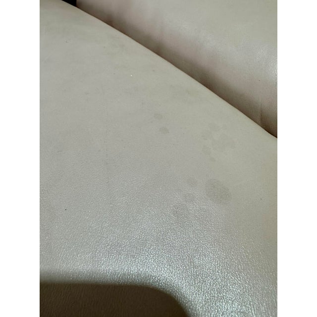 Vintage Postmodern 1990’s Sculptural Pink Leather Sofa For Sale - Image 9 of 12