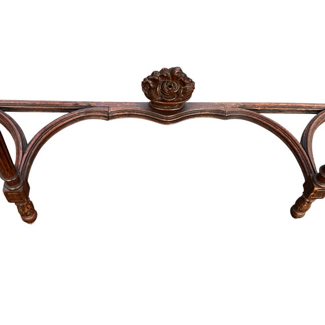 Early 20th Century Jacobean Style Marble Top Console Table For Sale - Image 9 of 16