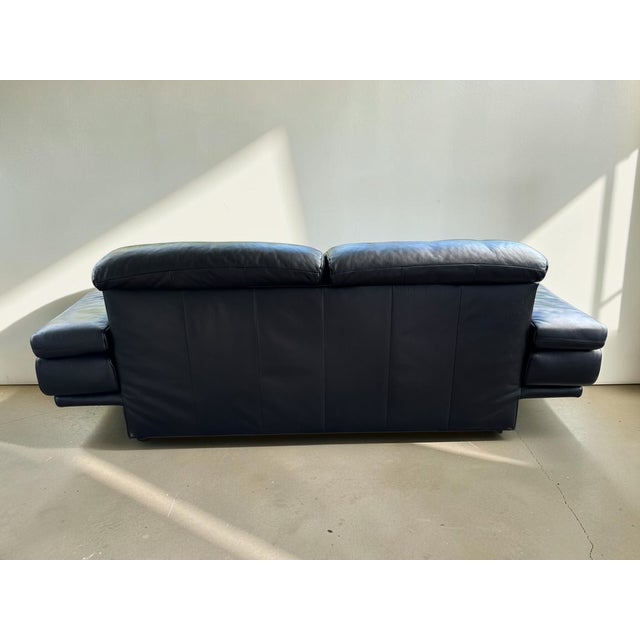 Vintage Model 6500 Black Leather Sofa by Rolf Benz, 1980s For Sale - Image 6 of 6