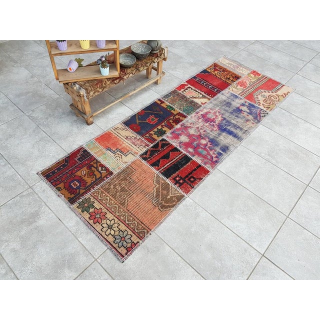 Ethnic Vintage Wool Hallway Runner For Sale - Image 10 of 10