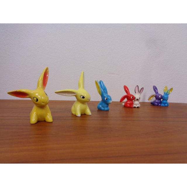 Ceramic Easter Bunny Figurines by Goebel, 1960s, Set of 5 For Sale - Image 3 of 18