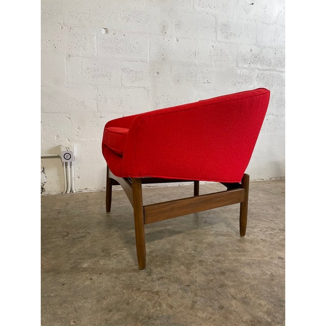 Wood Mid Century Barrel Chair by Lawrence Peabody For Sale - Image 7 of 10