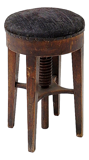 Vintage Art Deco Style Piano Stool, 1930s