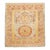 Vintage Zabihi Collection Square Size Inspired Khotan Rug - 8' x 8'9" For Sale