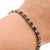 18k 750 Yellow Gold Natural Diamond and Blue Sapphire Tennis Bracelet For Sale - Image 9 of 13
