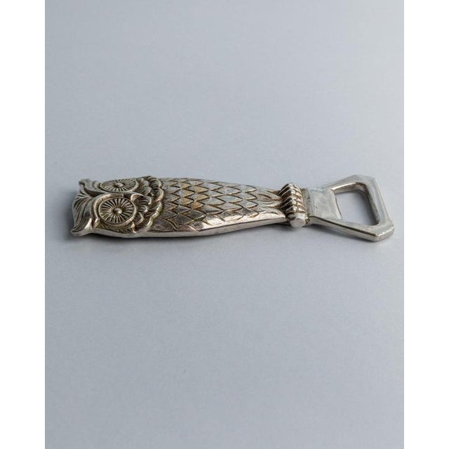 Silver Vintage Silver-Plated Owl Bottle Opener, 1960s For Sale - Image 8 of 11