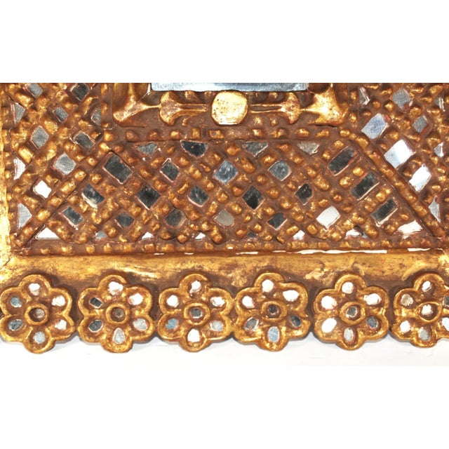 1910s Antique True Wooden Spanish Mirror Moroccan Style For Sale - Image 5 of 7