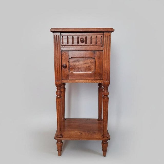 Antique French Bedside Table with Marble Top For Sale - Image 18 of 18