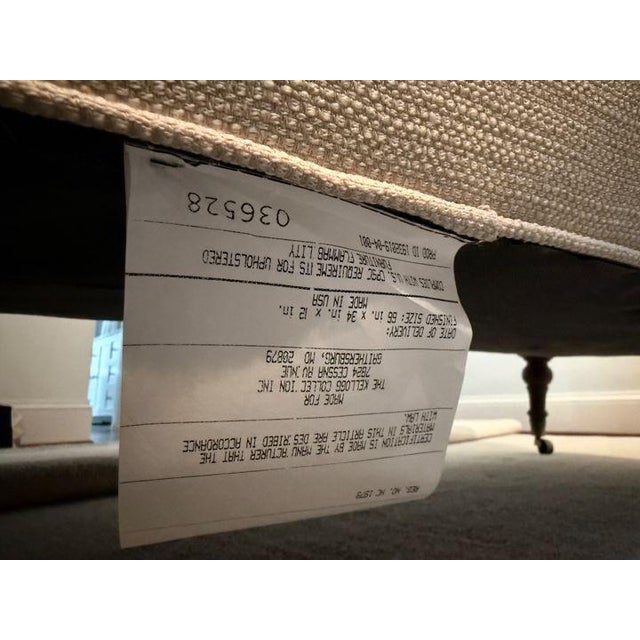 Lee Industries Tufted Linen Loveseat Made by Lee Industries, purchased at Kellogg Collection. A classic curved back settee...