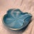 This mid-century Italian Alfredo Barbini Murano "Circus Tent" art glass bowl features a beautiful turquoise-blue and white...