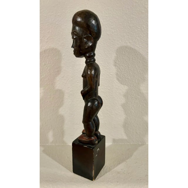 African Wood Carved Male Standing Figure From the Fang Tribe (13.5” High) For Sale - Image 4 of 5