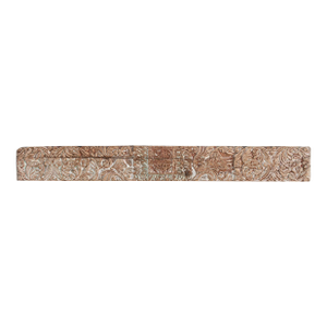 Whitewashed Floral Scrolled Indian Carving