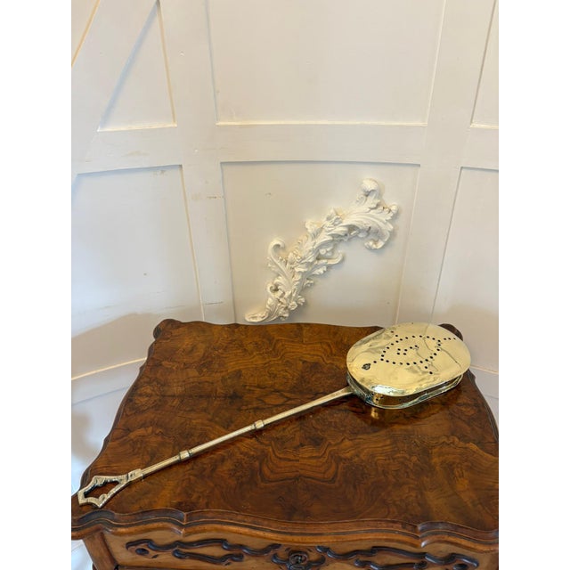 Gold Antique Victorian Brass Chestnut Roaster, 1860s For Sale - Image 8 of 8