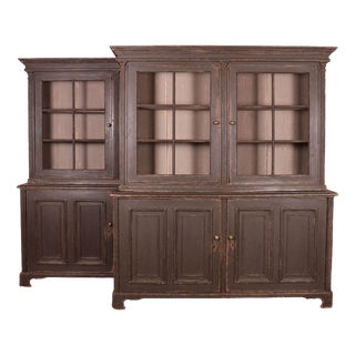 English Glazed Dressers, Set of 2 For Sale