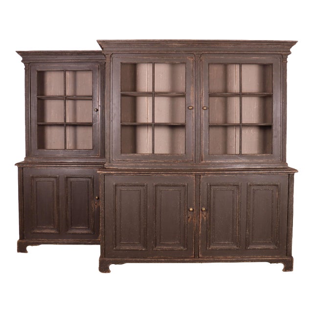 English Glazed Dressers, Set of 2 For Sale