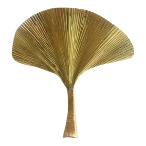 Italian Hammer Made Leaf Sconce in Gold Brass