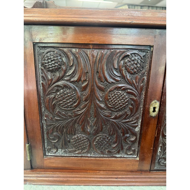 English Antique Hanging Wall Cabinet For Sale - Image 3 of 8