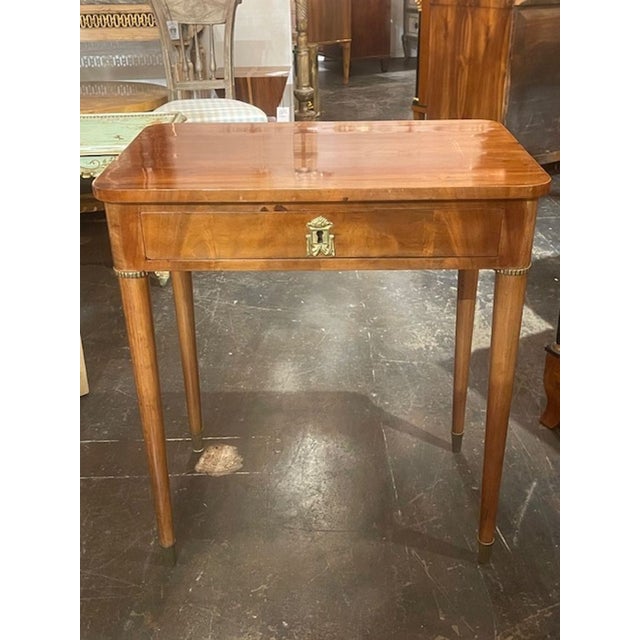 Wood 19th C. German Neoclassical Mahogany Side Table For Sale - Image 7 of 9