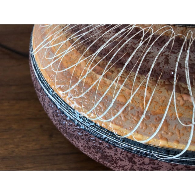 1950s Boho Chic Ceramic Gourd Lamp For Sale In Tampa - Image 6 of 8