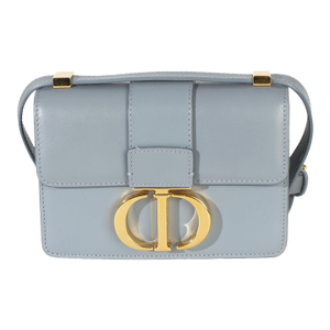 Blue Smooth Box Calfskin Micro 30 Montaigne Flap Bag