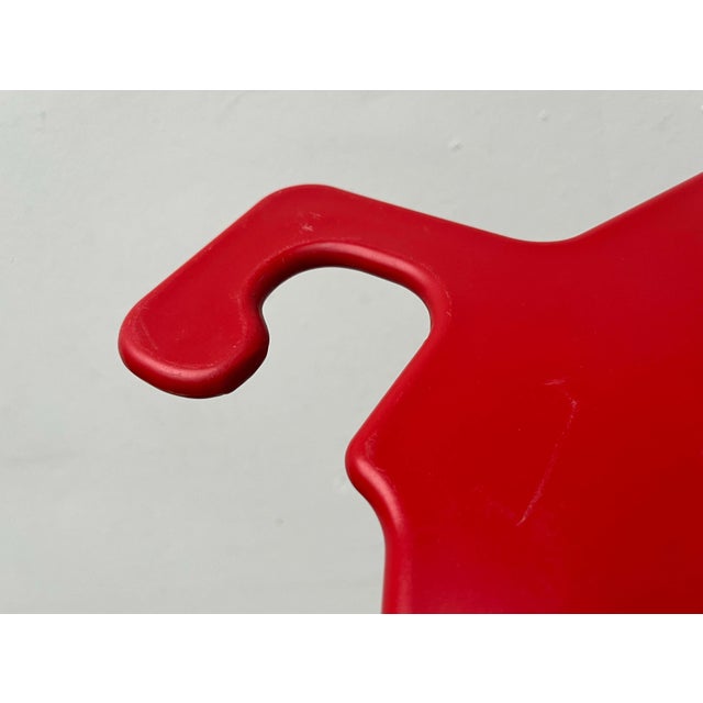 Mid-Century Modern German Red Space Age Coat Hanger, 1960s, Set of 3 For Sale - Image 4 of 18