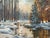 Brown Winter Sunlight in the Forest 20th Century Realist Oil Painting by German Artist 1980 For Sale - Image 8 of 18