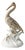 Porcelain Heron Bird Sculpture Decorative Object For Sale