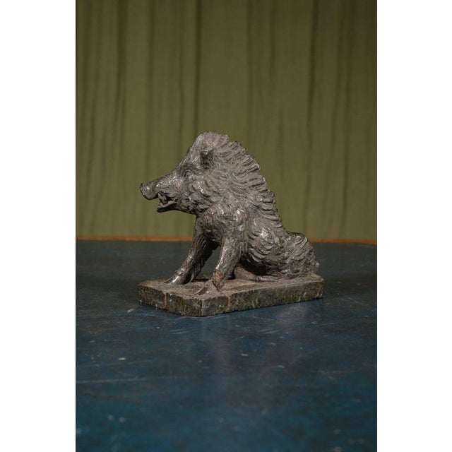 Carved Serpentine Model of the Uffizi Boar, 1900 For Sale - Image 4 of 9