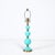 Metal Mid-Century Modernist Hand-Blown Murano Glass Ball Table Lamp in Robins Egg Blue For Sale - Image 7 of 11