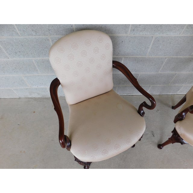 Southwood & Co. Southwood Georgian Queen Anne Style Fireside Accent Arm Chairs - A Pair For Sale - Image 4 of 18
