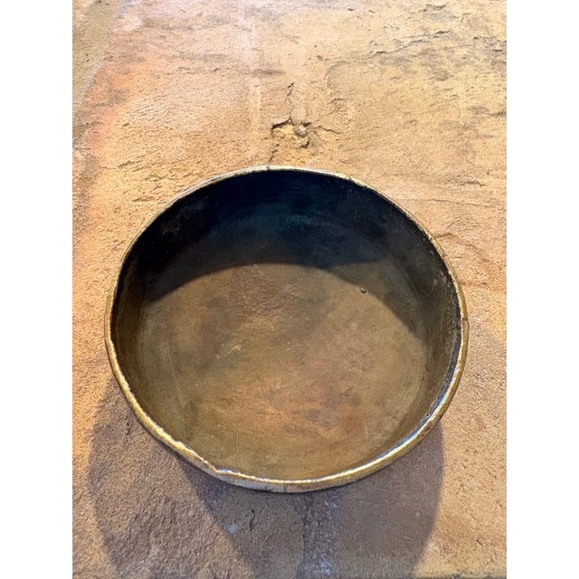 Vintage Set of 2 Large Yellow Gold Paw Footed Garden Urn Jars Brass Caps For Sale - Image 12 of 18