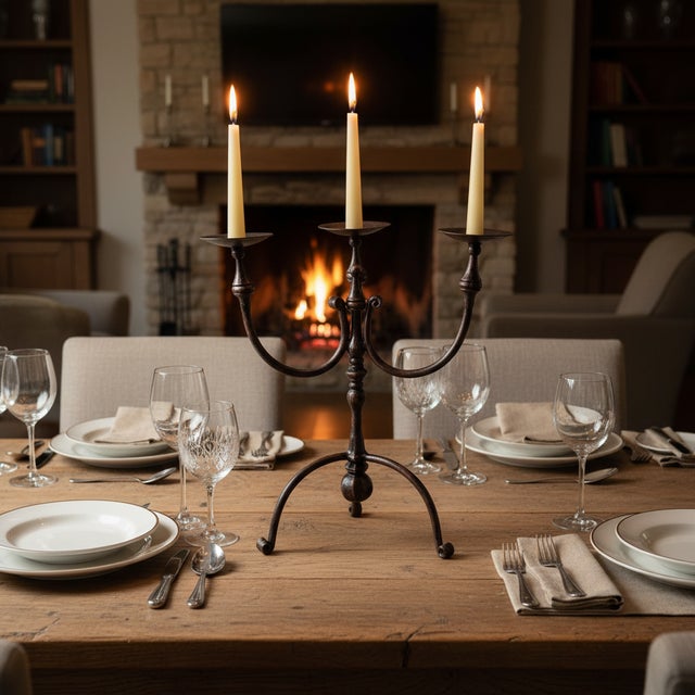 The Perfect Dinner Companion: The Conversation-Friendly Candelabra ️ Set the stage for memorable evenings with the Hand-...
