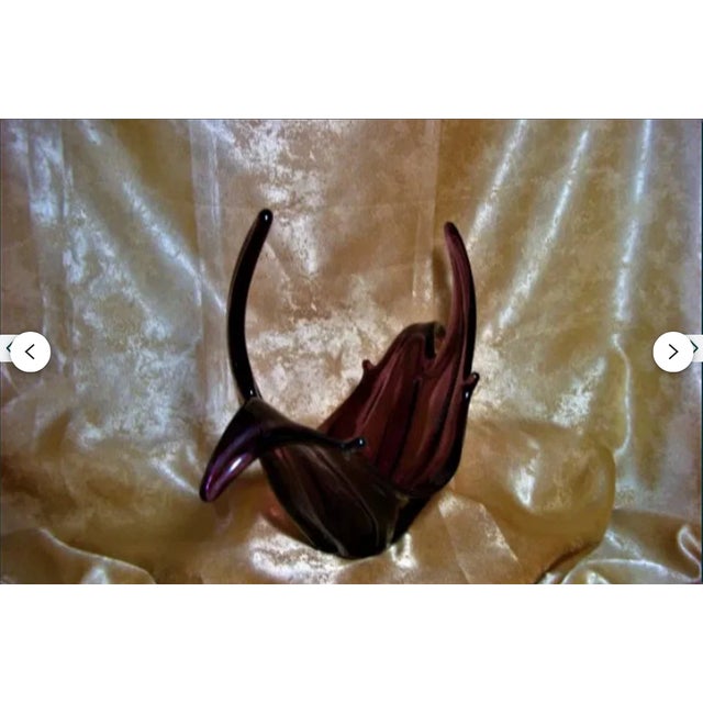 Mid-Century Modern Vintage Murano Glass Art Bowl, 1980s For Sale - Image 3 of 6