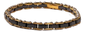 Eternal Balance Hematite Gold Steel Bracelet