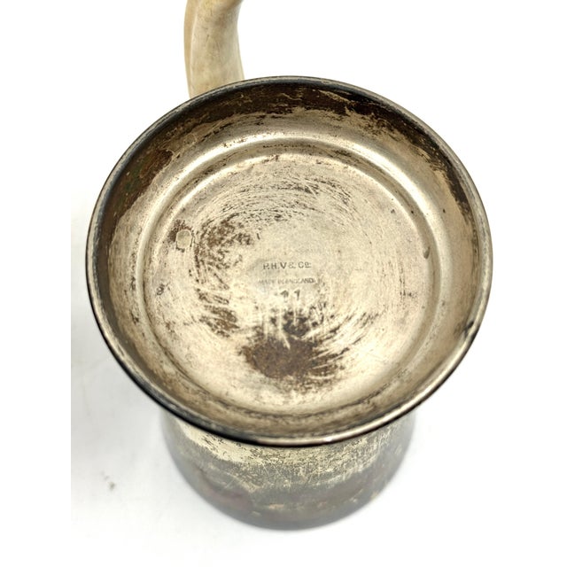 Metal Early 20th Century P.H. Vogel Silverplate with Boar Tusk Handled Mugs - Set of 8 For Sale - Image 7 of 13