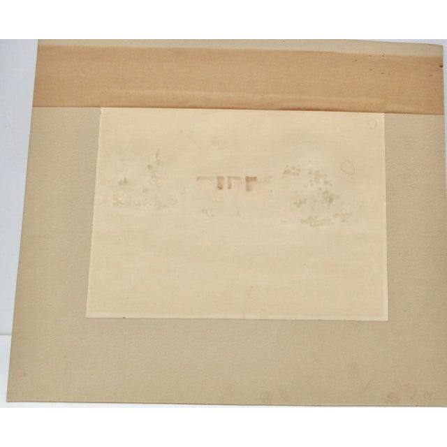 Mid 20th Century Vintage Watercolor Landscape Early 20th For Sale - Image 5 of 6