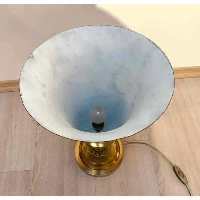 Art Deco Table Lamp, Brass and Glass, Paris, France, circa 1930 For Sale - Image 6 of 7