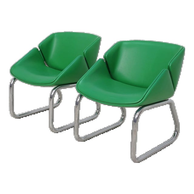 Pair of Postmodern Lounge Chairs by Thonet, 1980s For Sale