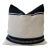 Linen and Wool Marshall Stripe Black and Natural Pillow Cover For Sale
