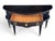 1950s Vintage Hollywood Regency Demi-Lune Server in Ebonized Wood With Brass Accents For Sale - Image 5 of 10