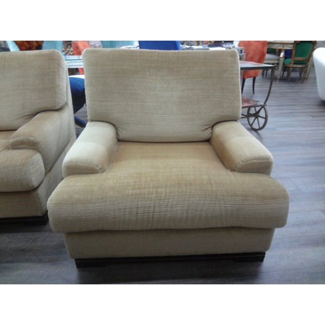 Mid-Century Modern Pair of French Modern Club Chairs Attributed to Pierre Vandel For Sale - Image 3 of 13