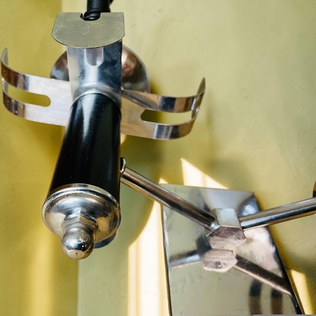 Portuguese Brutalist Double Wall Sconces with Opaline Glass Lampshades, 1980s, Set of 2 For Sale - Image 10 of 12