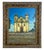 1950s Vintage Spanish Colonial Church Oil Painting in Ornate Gilt Frame For Sale - Image 5 of 5