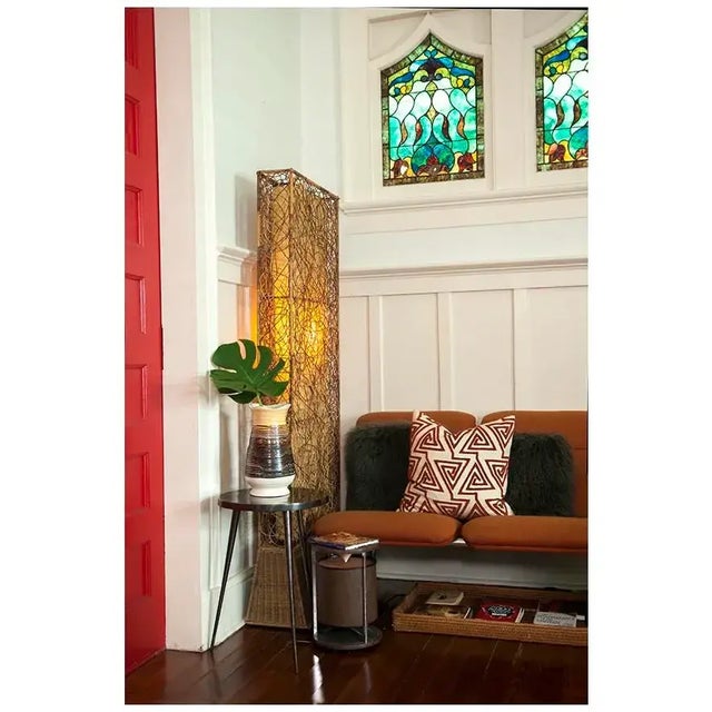 1970s, Mid-Century Modern Tubular Chrome Sofa by Allsteel in Orange For Sale - Image 9 of 12