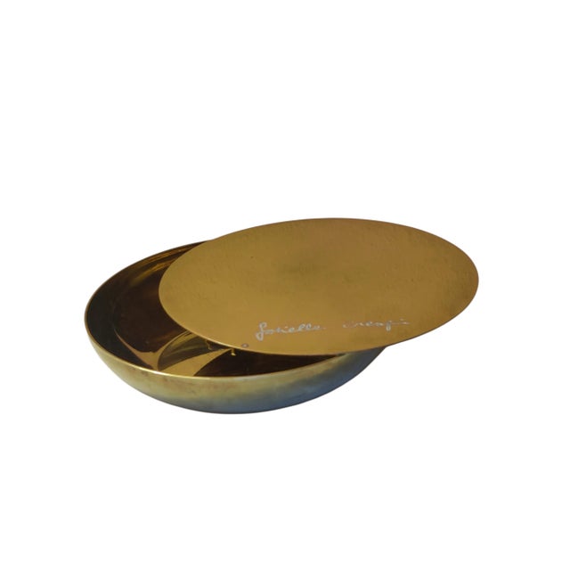 Antivento Ashtray with Brass Lid by Gabriella Crespi, Italy, 1960s For Sale - Image 15 of 17